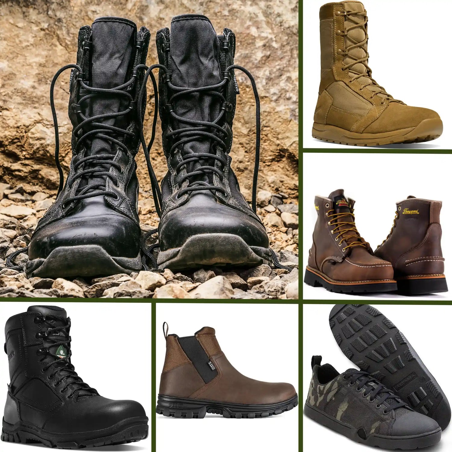 Military, hiking & work boots