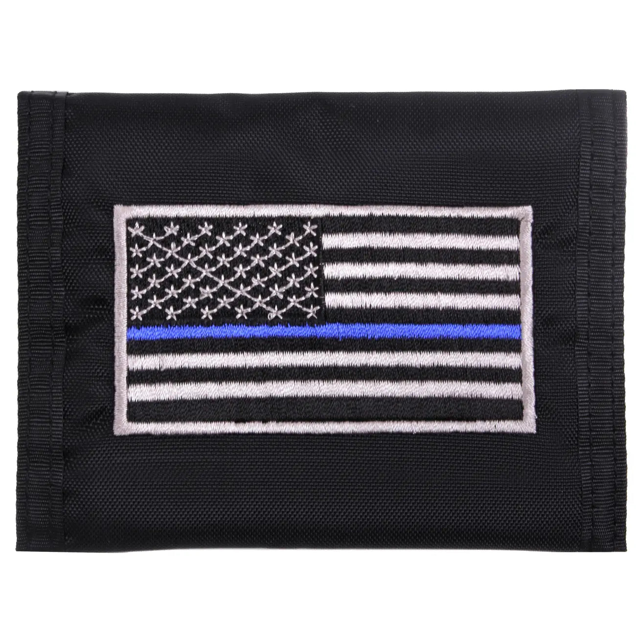 Thin Blue Line Flag Nylon Commando Wallet – Tri-Fold Wallet Supporting Law Enforcement