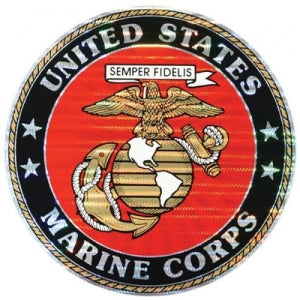 U.S. Marines Decal - 12" Round - USMC Seal - Large