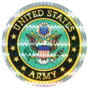 U.S. Army Decal - 3" Round Prism with Eagle