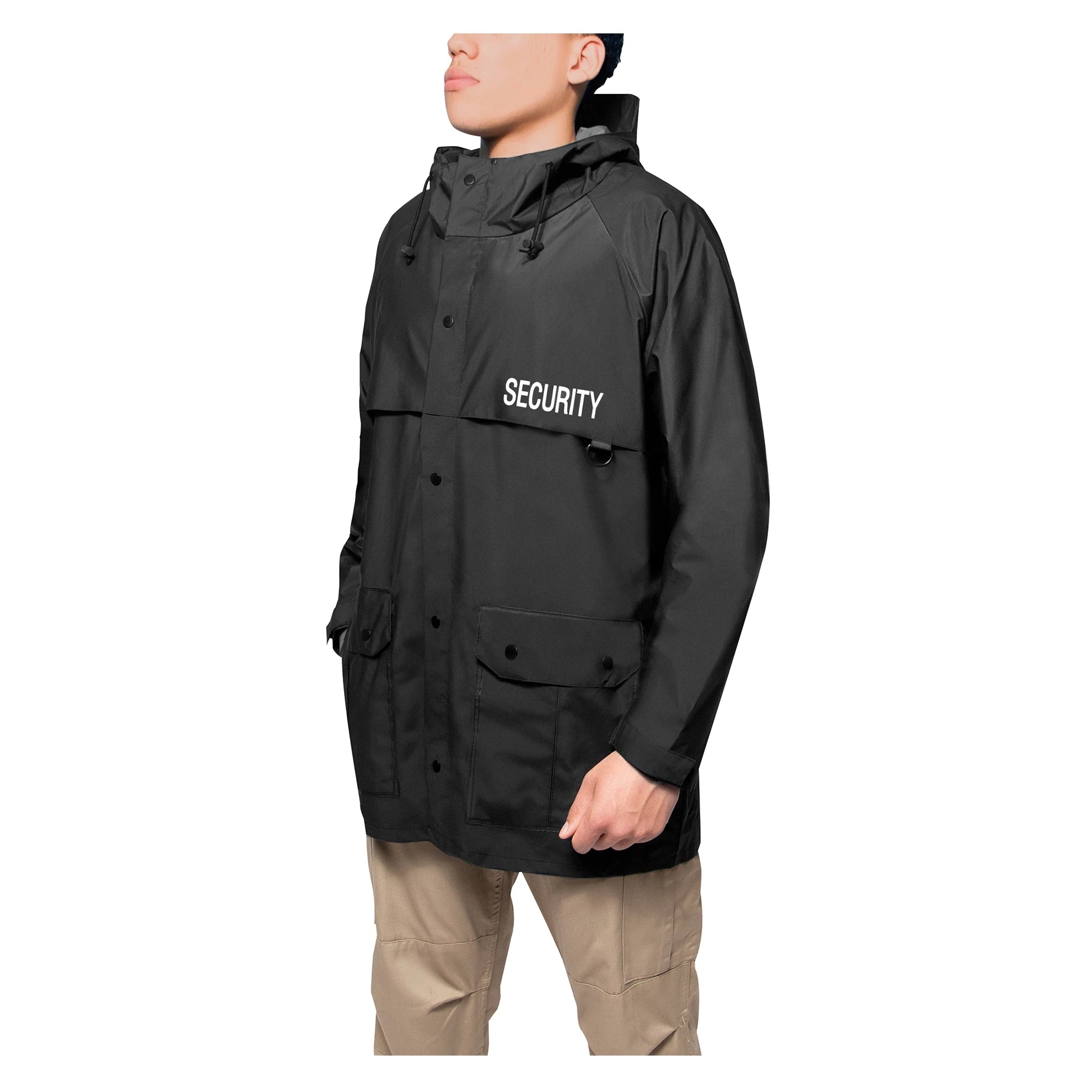 Rothco Security Nylon Rain Jacket - Black Medium 2560-M