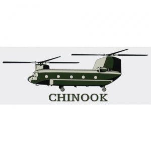U.S. Army Decal - 7" x 2.5" - "Chinook" Helicopter