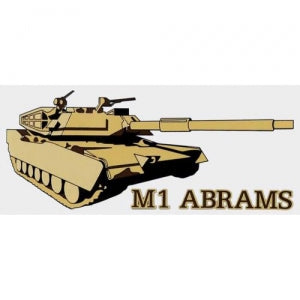 U.S. Army Decal - 6.5" x 2.75" - "M1 Abrams" Tank