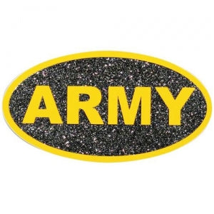 U.S. Army Decal - 2.25" x 4.25" - "ARMY" Glitter