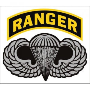 U.S. Army Decal - 4.5" x 4" - "Ranger" Arch w/Wings