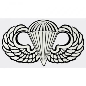 US Army Decal - 8" - Parachutist Jump Wings Large