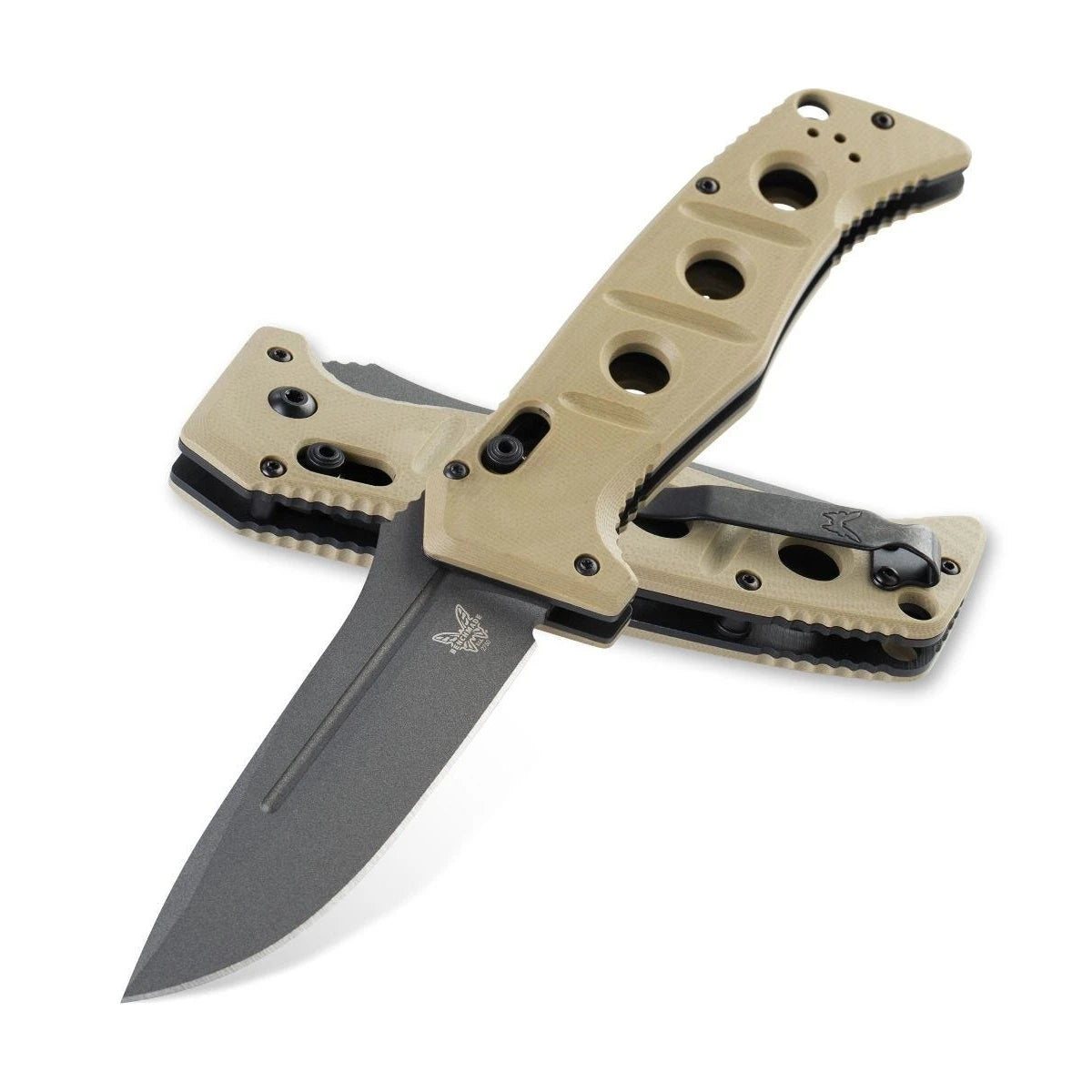 Benchmade | Auto Adamas Plain Edge Knife | Desert Tan