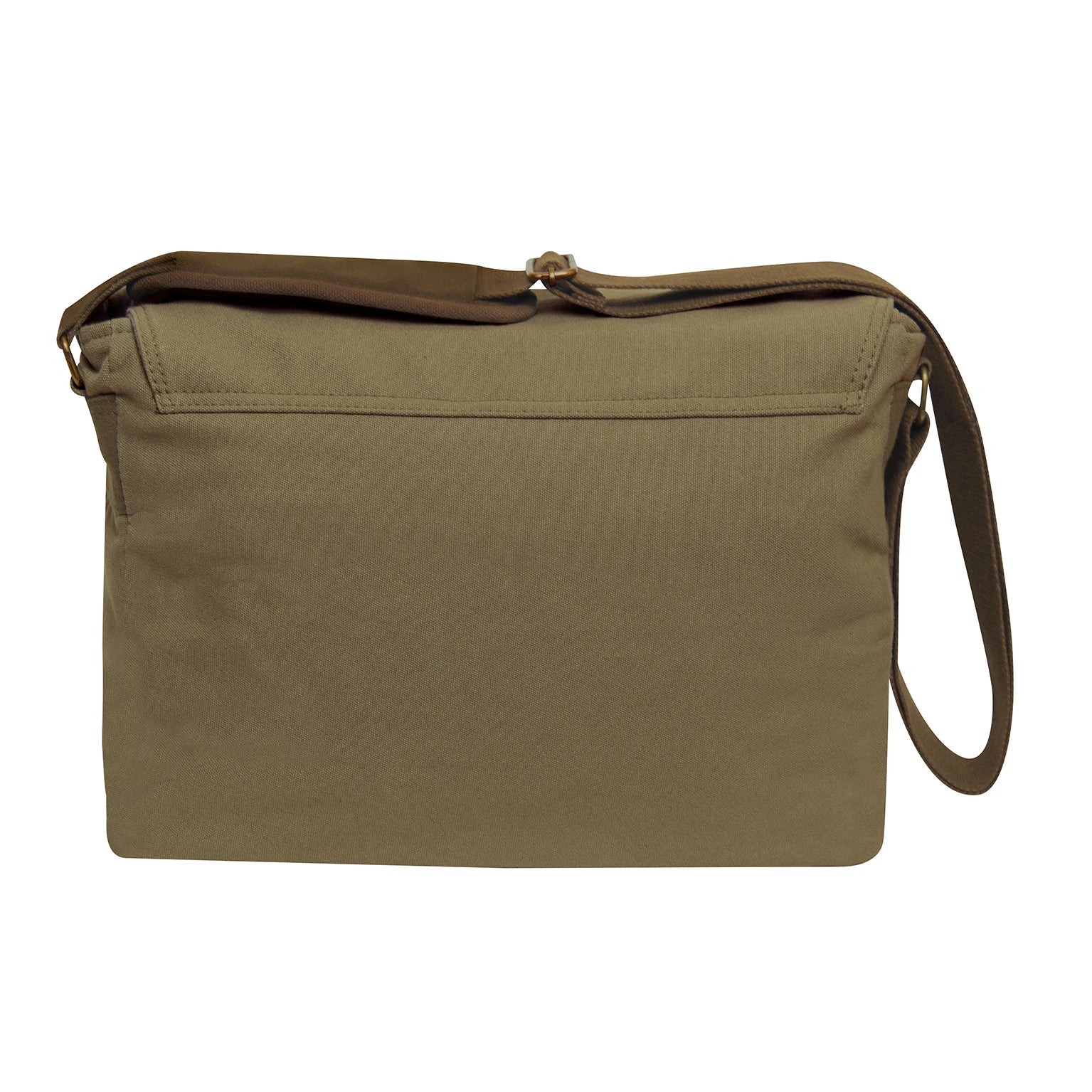 Deluxe Vintage Canvas Messenger Bag - Olive Drab