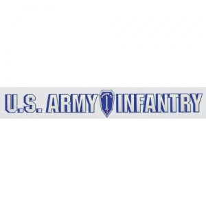 U.S. Army Decal - 13.5" - Inf Follow Me  - Strip
