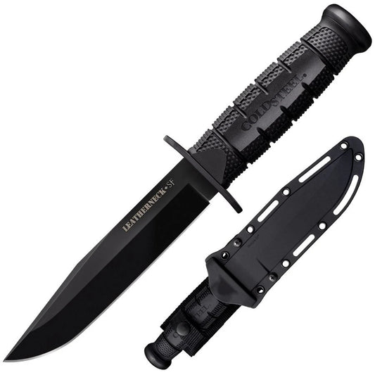 Cold Steel 39LSFC Leatherneck-SF Fixed 6.75" D2 Black Powder Coated Blade, Griv-Ex Handles, Secure-Ex Sheath