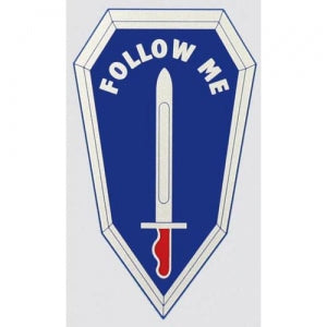 U.S. Army Decal - 5" - "Follow Me" Shield w/Sword