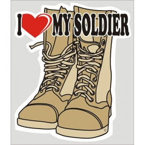 U.S. Army Decal - 4" x 4.75" - I Heart My Soldier