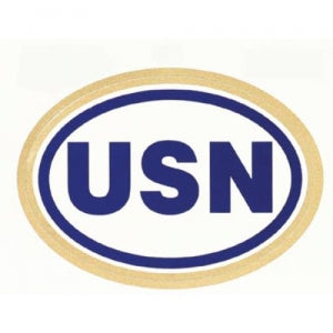 U.S. Navy Decal - 6" - Oval Sticker - "USN"