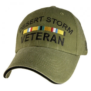 Veteran Ballcap - Desert Storm Veteran with 2 Ribbons