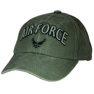 USAF Ballcap with Wings Logo and Text in 3D