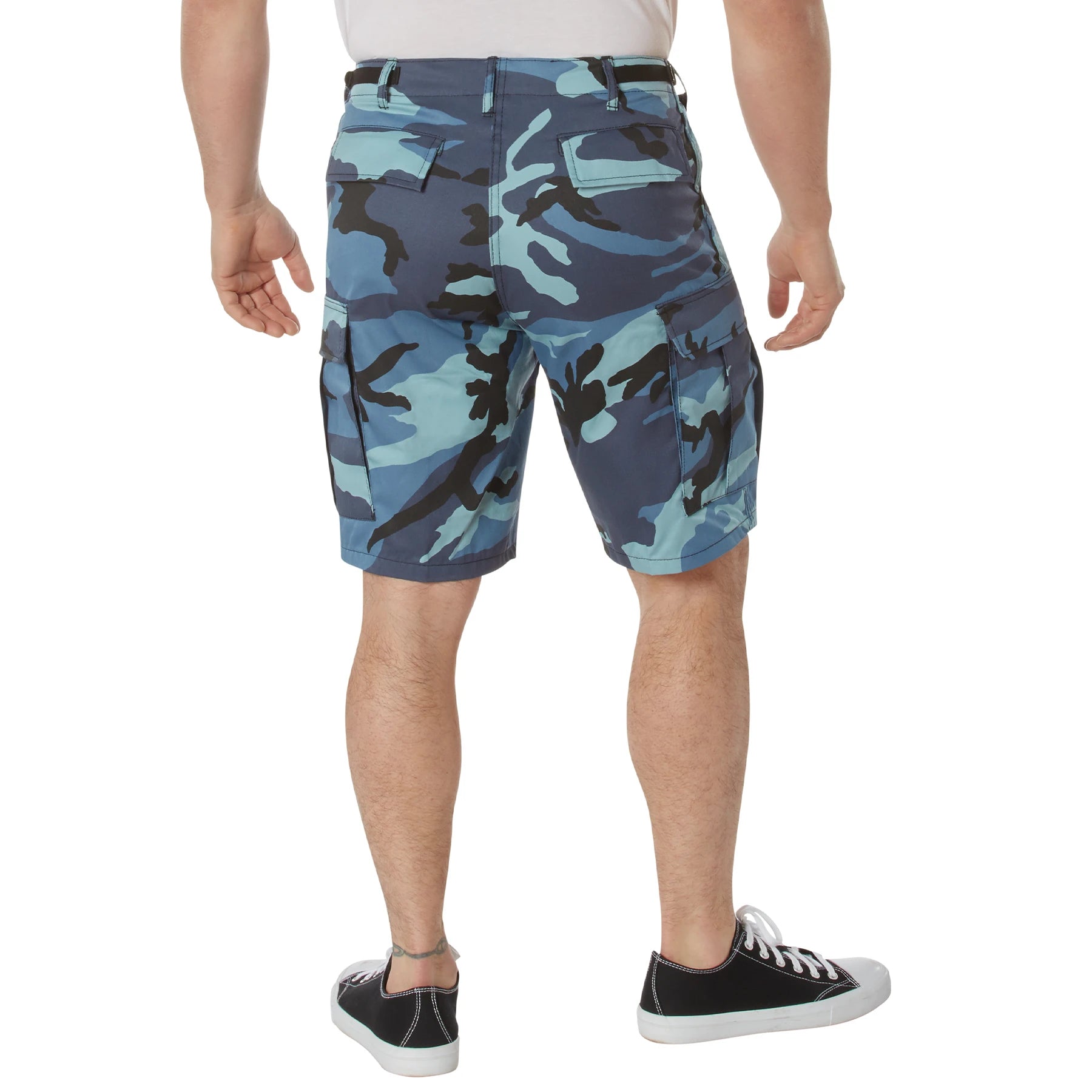 BDU Shorts - Sky Blue Camo - Poly/Cotton