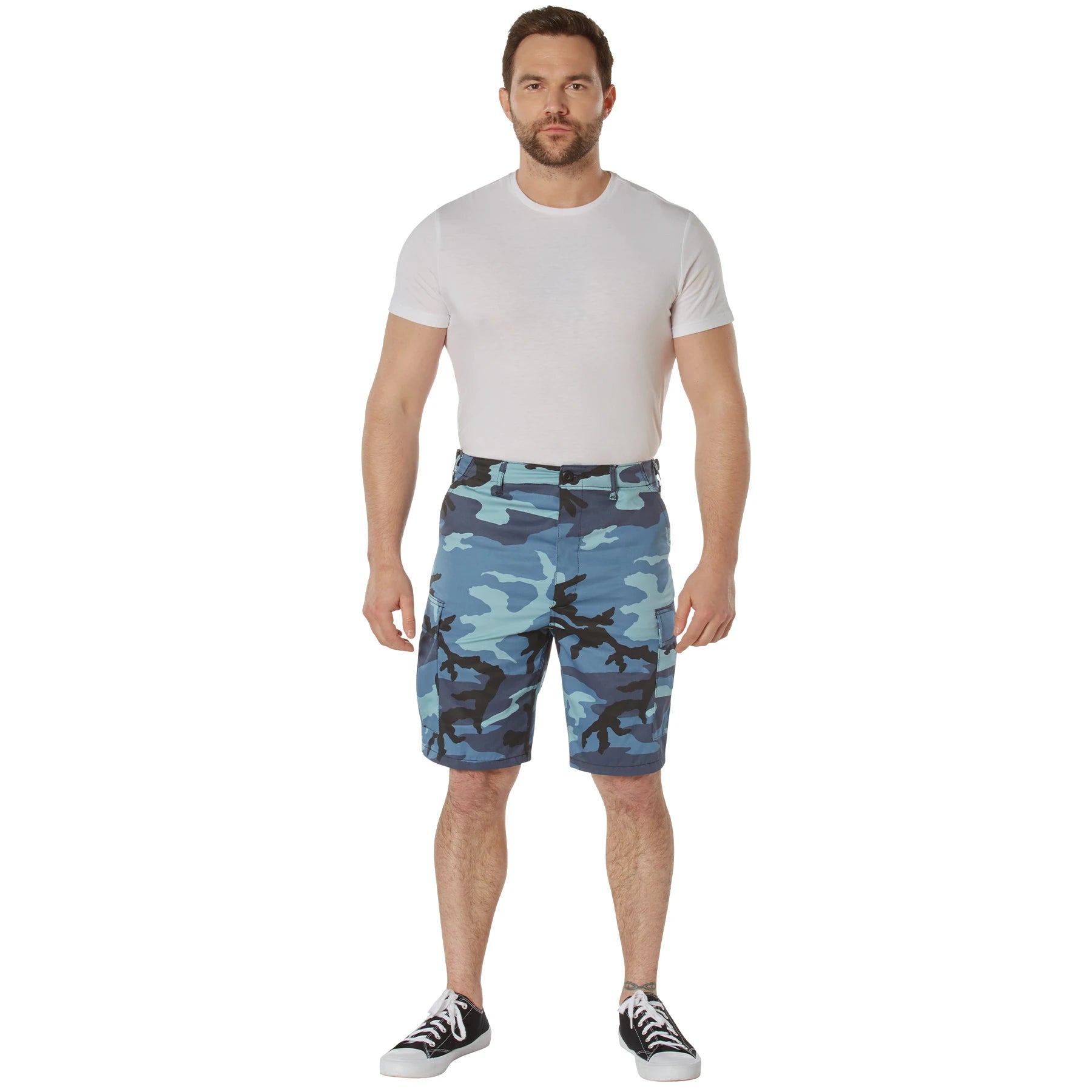 BDU Shorts - Sky Blue Camo - Poly/Cotton