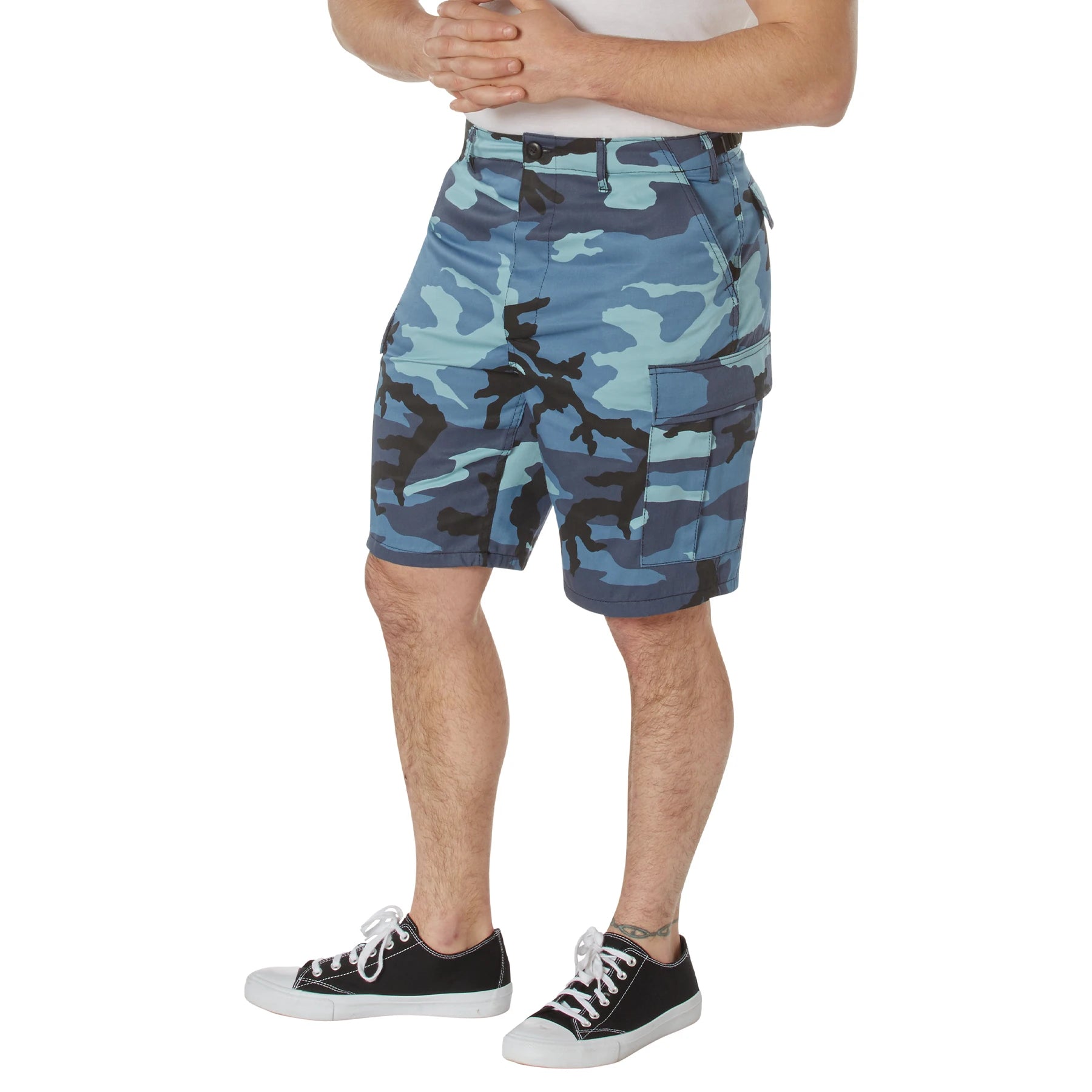 BDU Shorts - Sky Blue Camo - Poly/Cotton