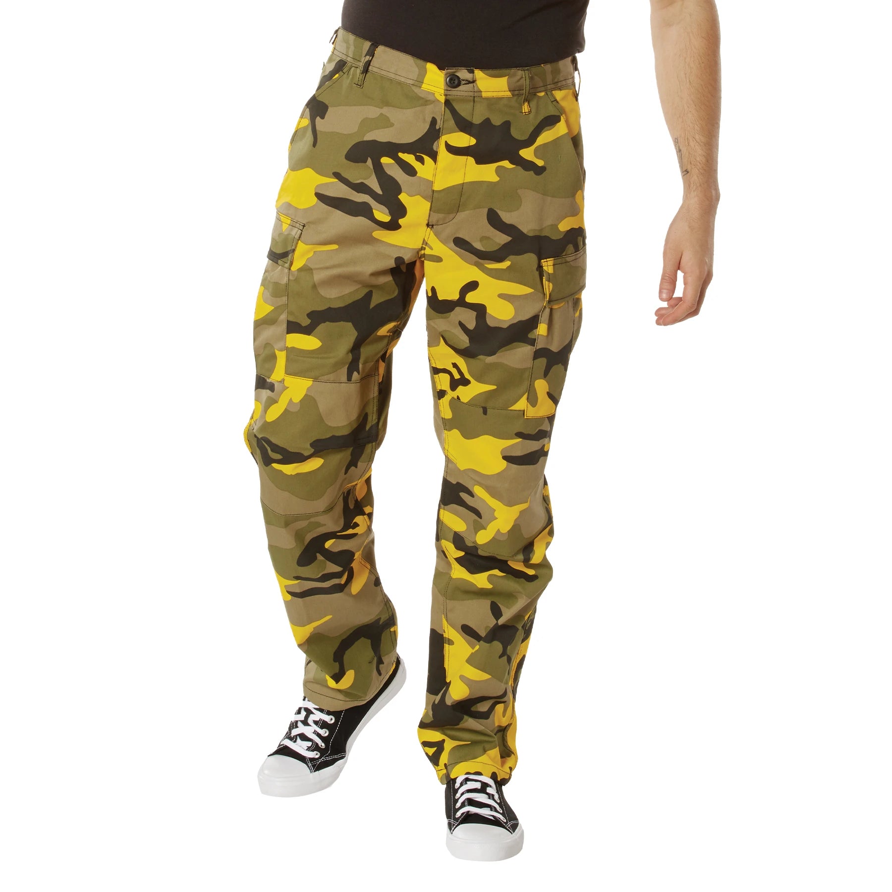 Green and 2025 yellow camo pants