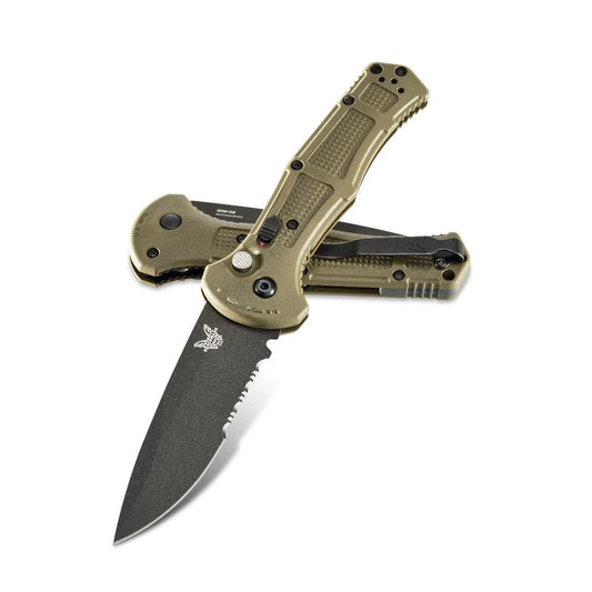 Benchmade | Claymore Serrated Automatic Knife | Ranger Green