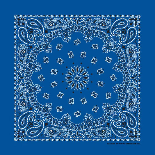 Royal Blue Paisley Print Bandana