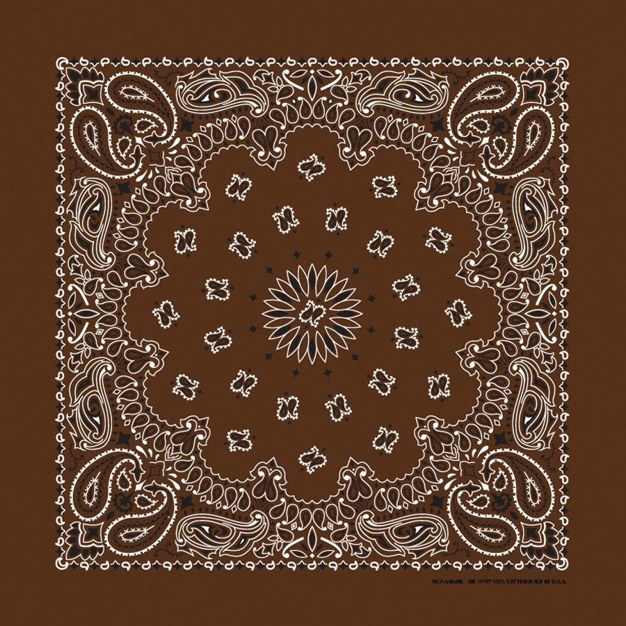 Cocoa Paisley Print Bandana