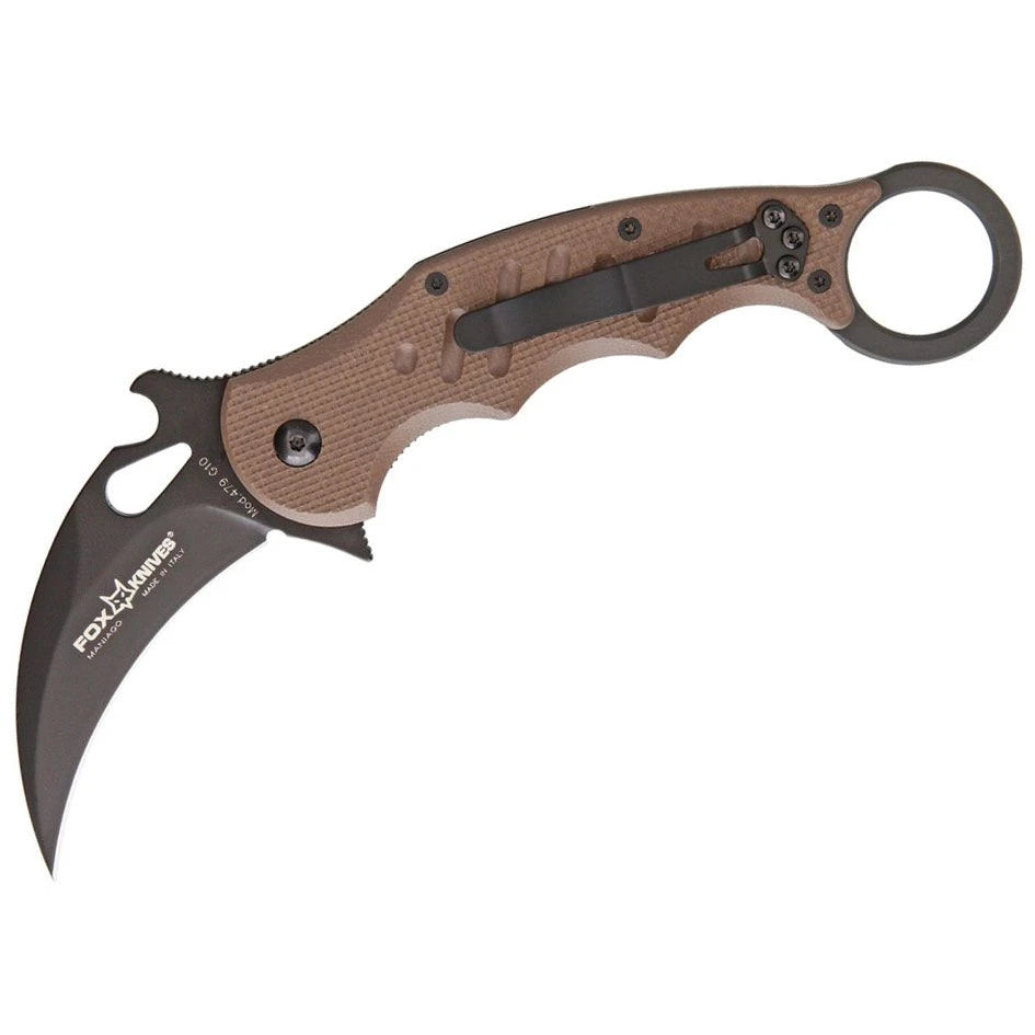 Fox Knives | Folding Karambit with Dark Earth G10 Handle