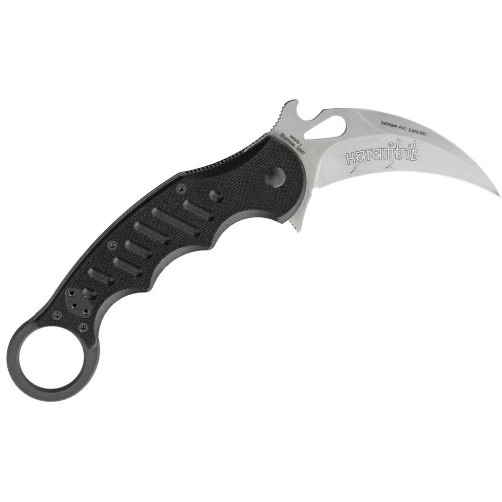 Fox Knives | Stonewashed Folding Karambit with Black G10 Handle