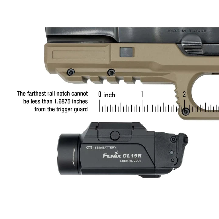 Fenix | GL19R Rechargeable Tactical Weapon Light 1200 Lumens