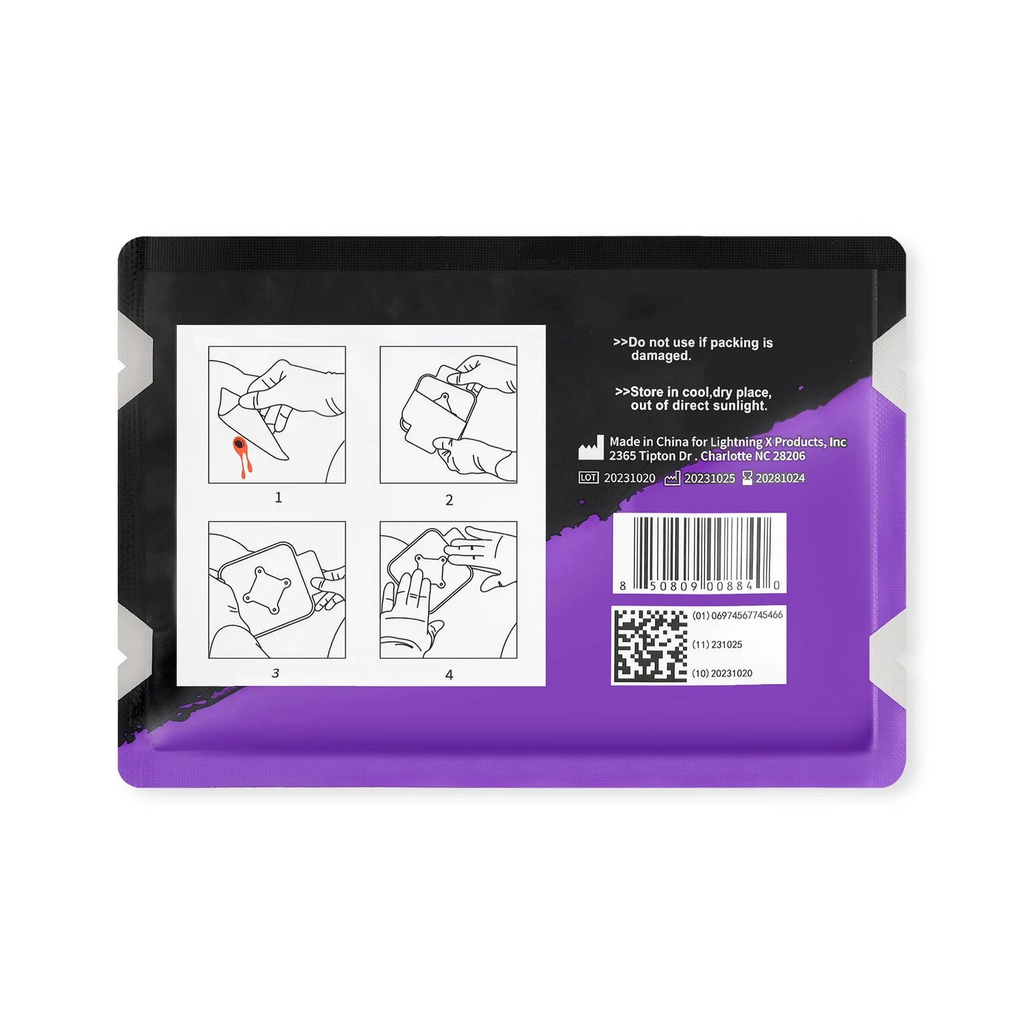 Lightning X Vented Chest Seal – 6" x 6" Occlusive Dressing for Open Chest Wounds