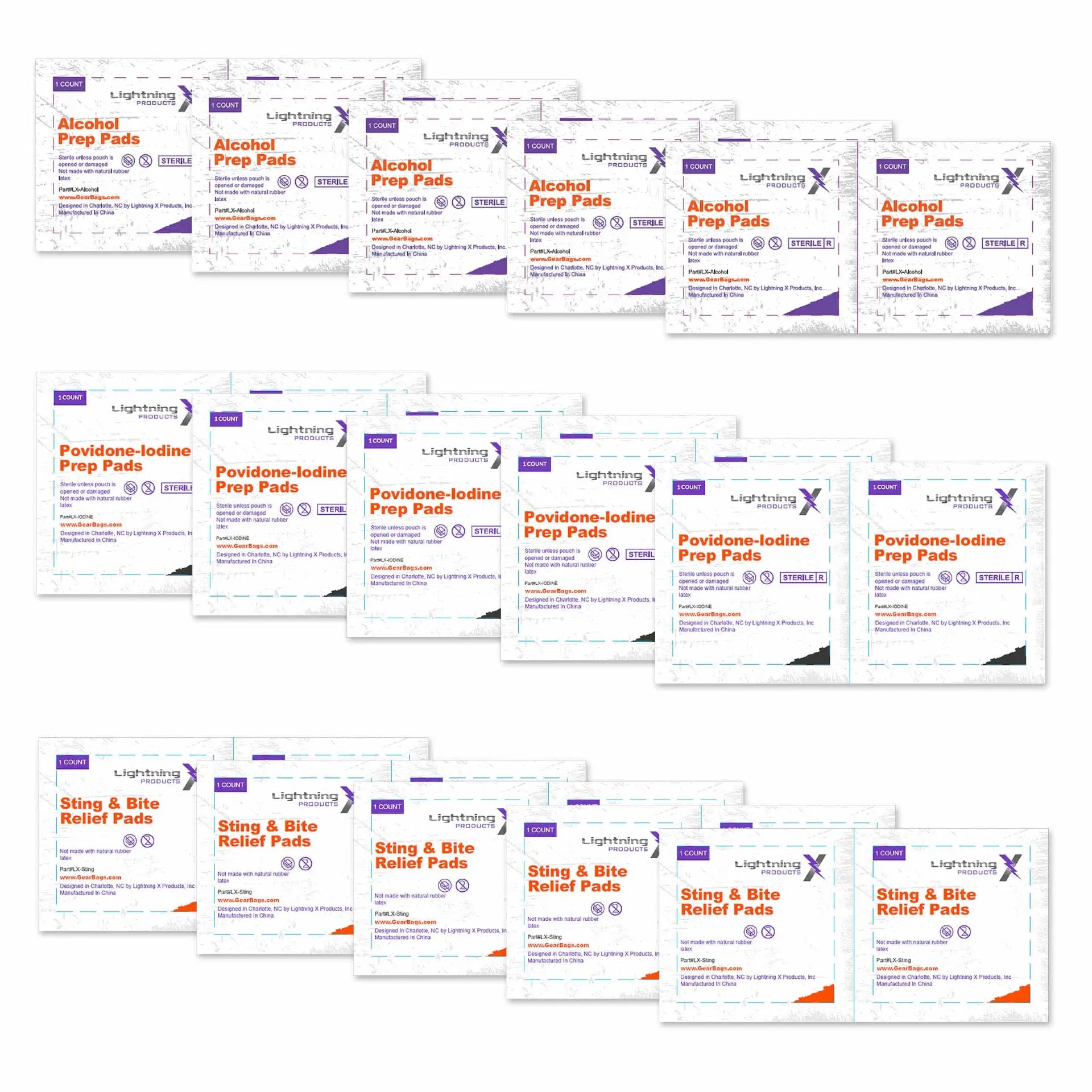 MED POD | Prep Pad Kit – Alcohol, Iodine & Sting Relief