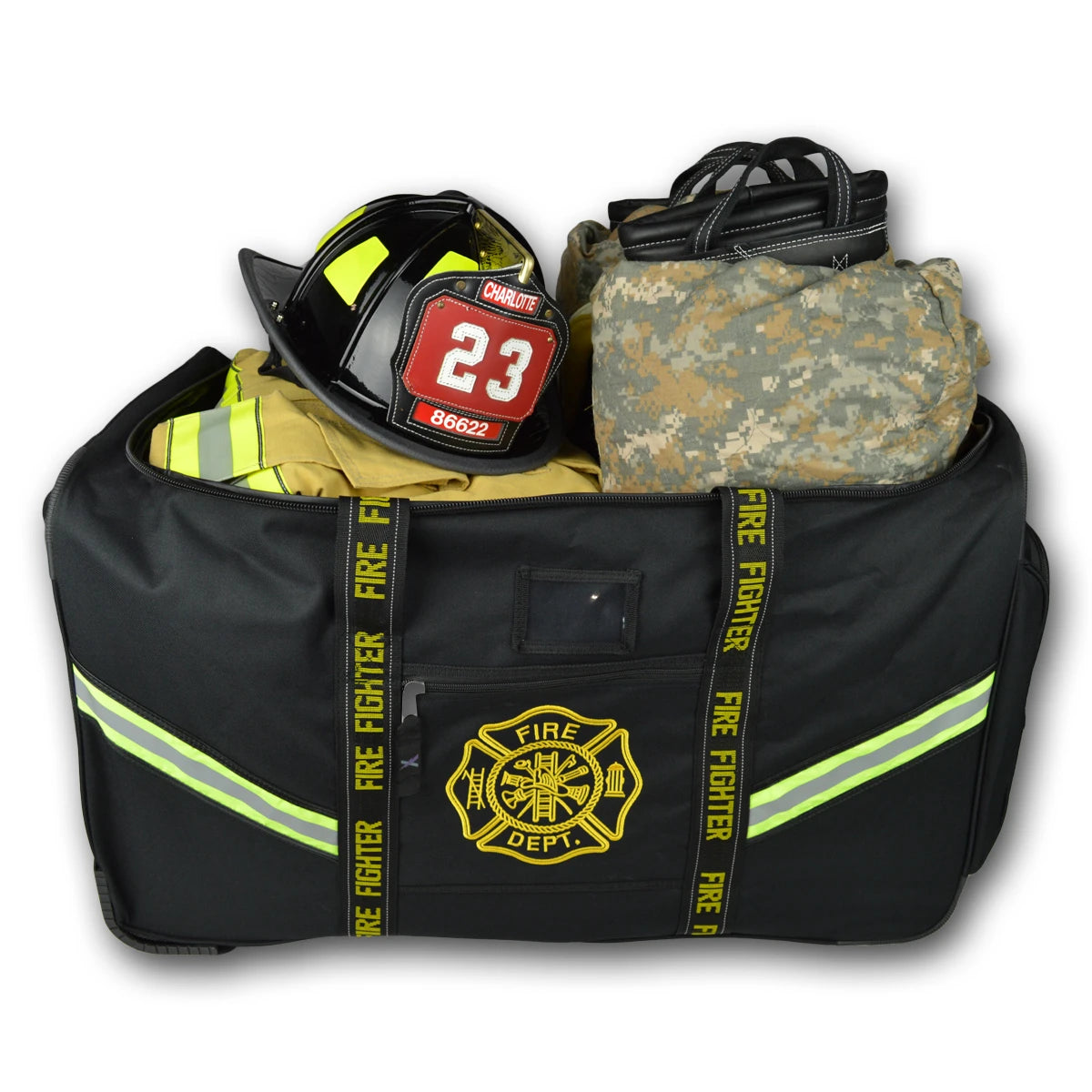 Premium Turnout Gear Bag; Luggage Style w/ Wheels