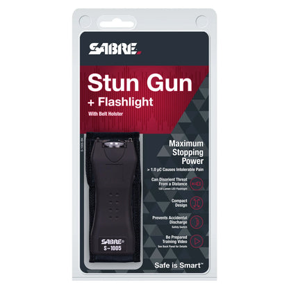 Sabre | 2-in-1 Stun Gun & Flashlight - 1.60 Microcoulombs (MC) Charge