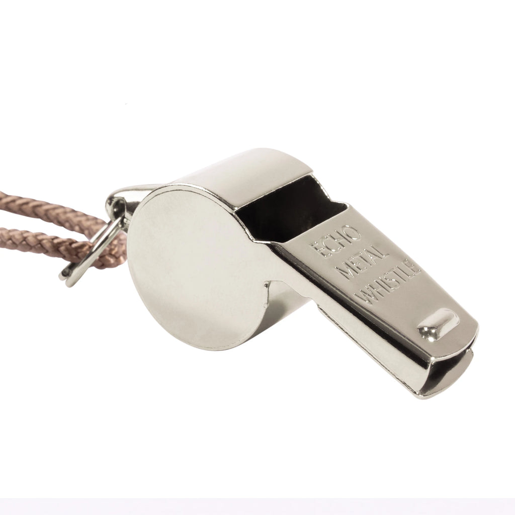 GI Style Police Whistle – Durable Metal Whistle with Lanyard