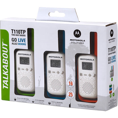 Motorola Talkabout T110TP Two-Way Radios - 3 Pack