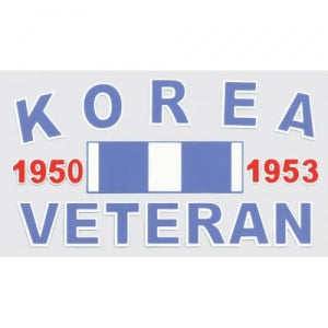 Veteran Decal - 2.5" x 4.5" - "Korean Veteran"