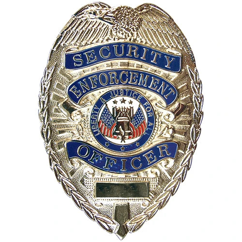 Deluxe Security Enforcement Officer Badge - Gold or Silver