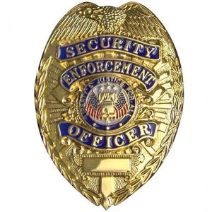 Deluxe Security Enforcement Officer Badge - Gold or Silver