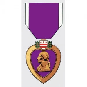 Purple Heart Medal Decal | 5.5" x 2.5"