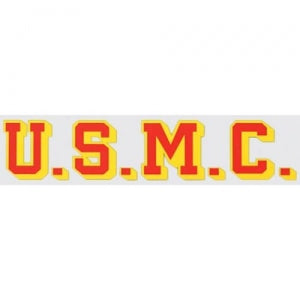 U.S. Marines Decal - 10" - "U.S.M.C." Strip