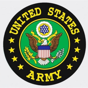 U.S. Army Decal - 4" Round - United States Army Decal with Eagle Crest