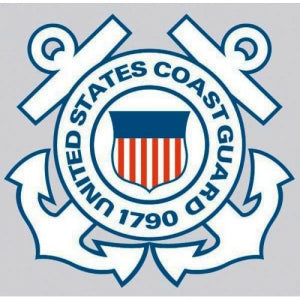 U.S. Coast Guard Decal - 4" Round - "USCG" Emblem