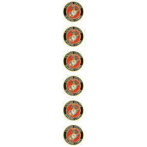 U.S. Marines Decal - 6 round 1.7" stickers - EGA