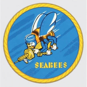 U.S. Navy Decal - 4" Round - "Seabees" Small