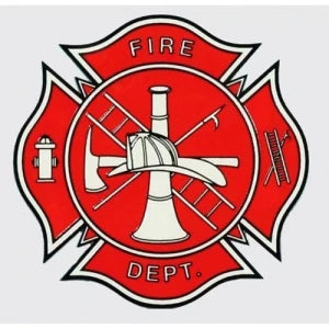 Firefighter Decal - 3.5" x 3.5" Fire Dept Logo
