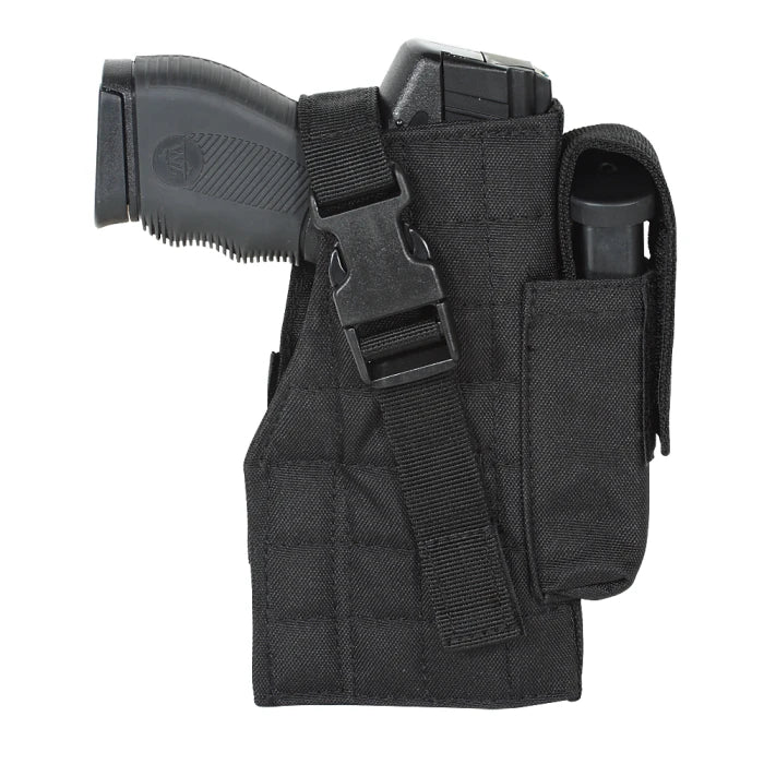 Tactical MOLLE Holster with Attached Mag Pouch