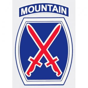 U.S. Army Decal - 4" - 10th Mountain Division
