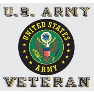 U.S. Army Decal - 3.5" x 3.25" - Veteran Crest