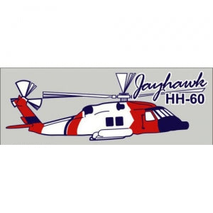 U.S. Coast Guard Decal - 2" x 5" - Jayhawk Chopper