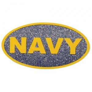 U.S. Navy Decal - 2.25" x 4.25" - USN Glitter